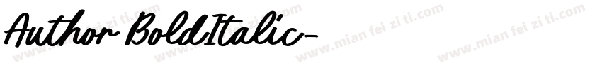 Author BoldItalic字体转换